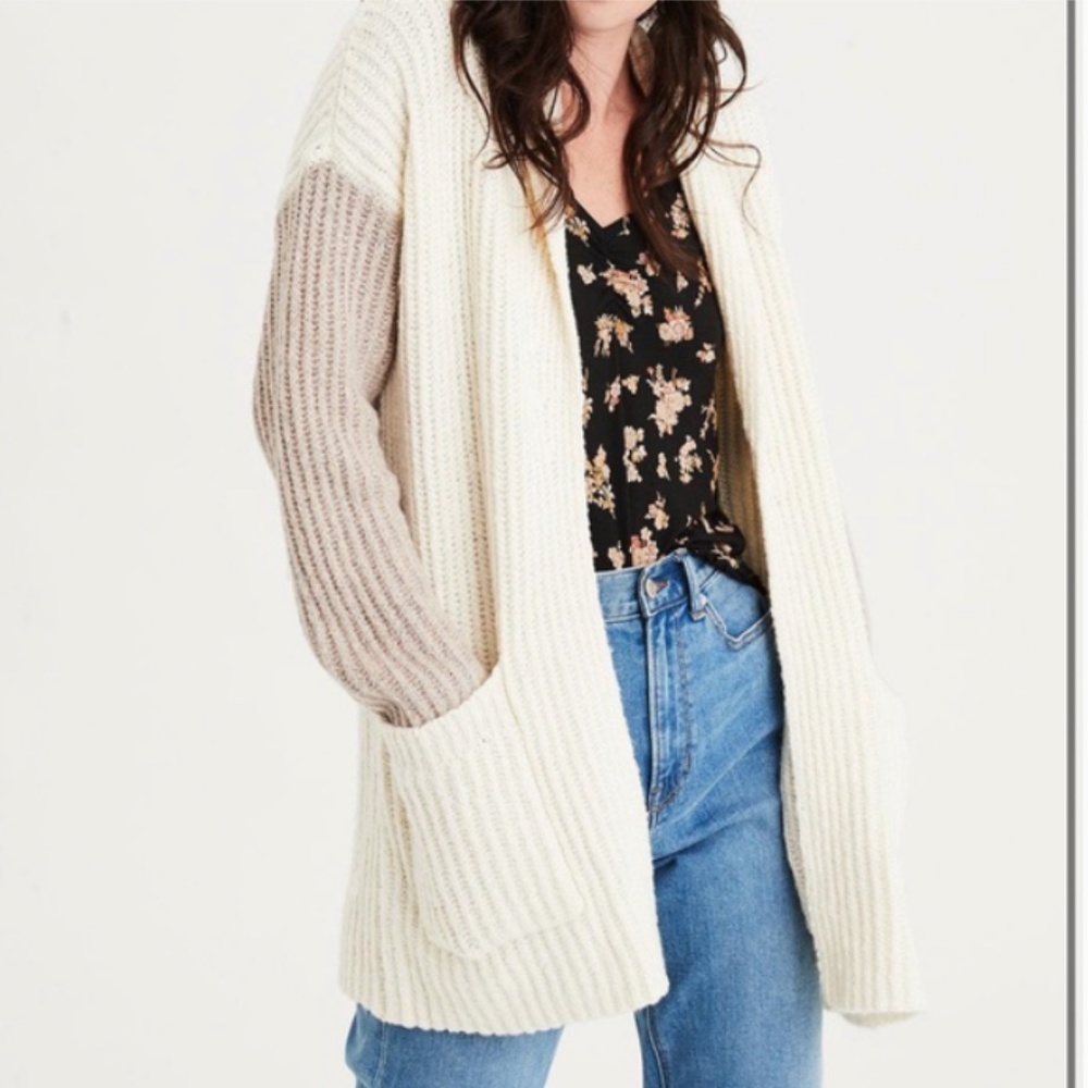 AEO Colorblock Shawl Collar Cardigan